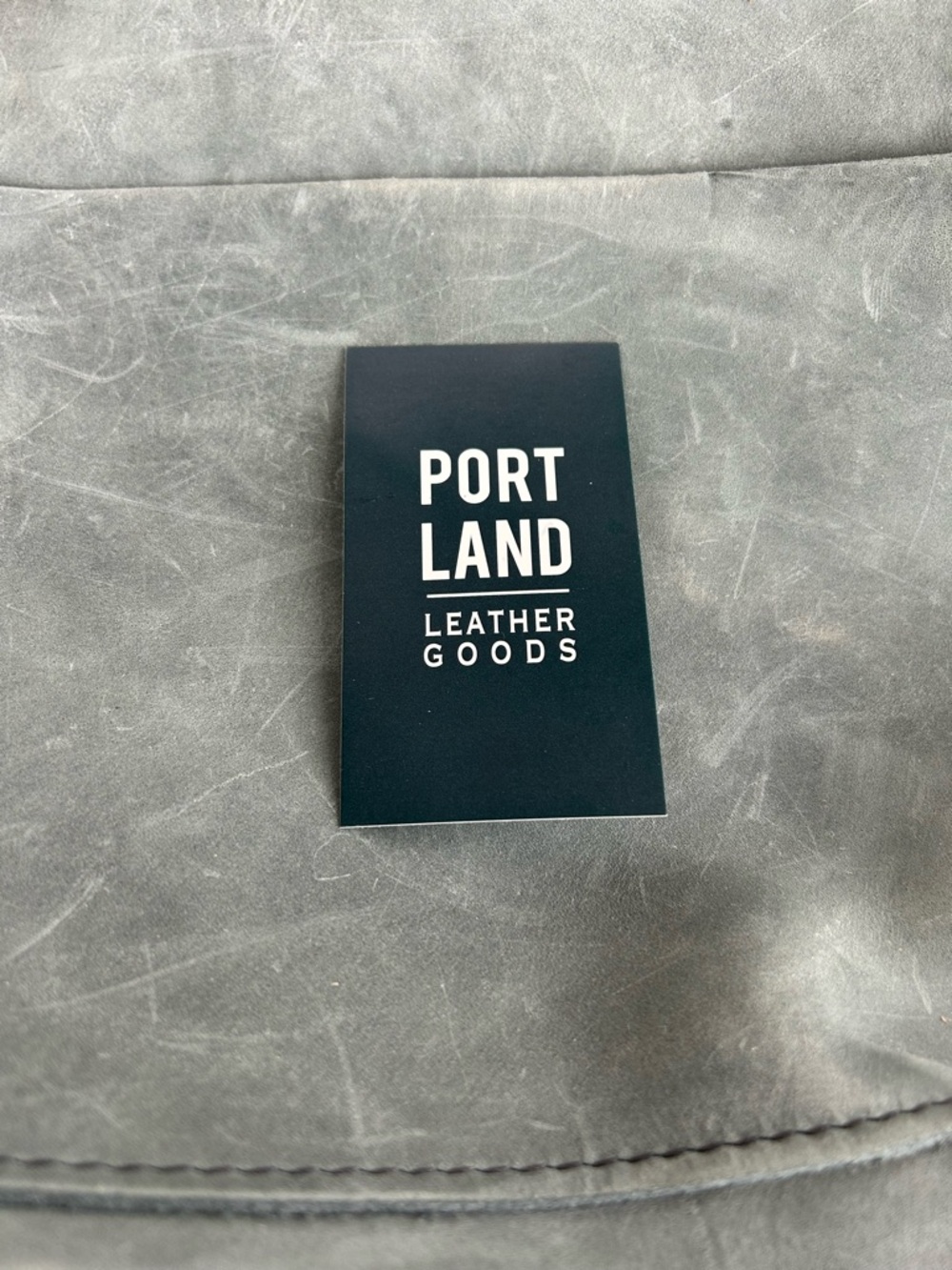 PORTLAND LEATHER LARGE SIZE SLATE BLUE GRAY TOTE BAG SHOULDER PURSE - Picture 10 of 13